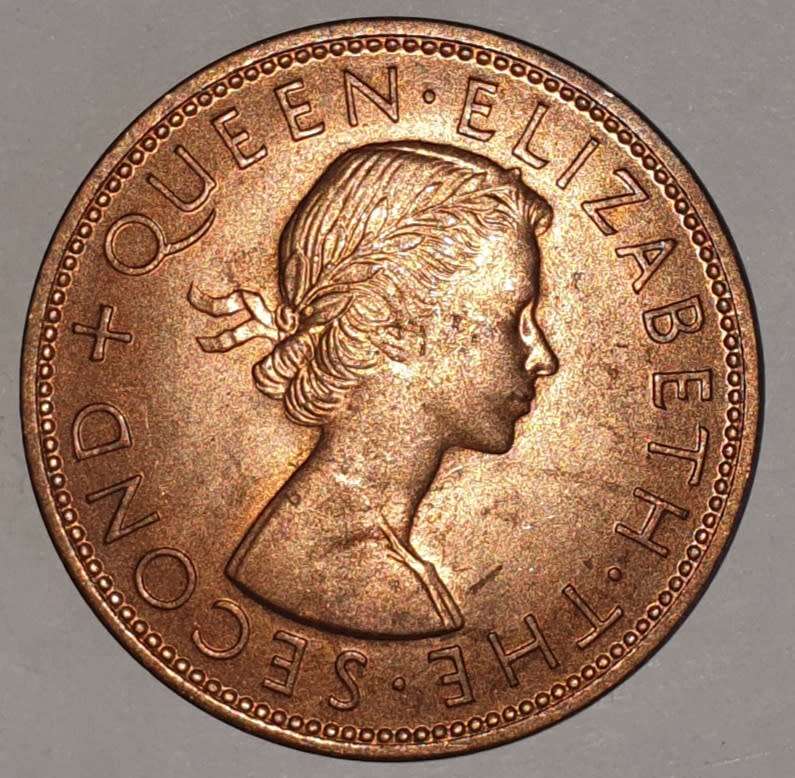 1964 - ONE PENNY - 1 PENNY - NEW ZEALAND - KM#24.2 - BRONZE - TUI BIRD